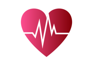 icon heart frequency isolate on transparent background PNG file