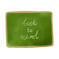Classroom green board. Back to school illustration png