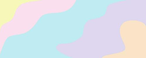 Pastel color wave pattern background. vector