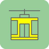 Cable Car Vector Icon Design