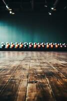 Kettlebells and dumbbells on gym floor background with empty space for text photo