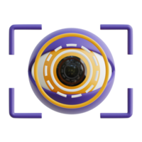 oog herkenning 3d icoon illustraties png