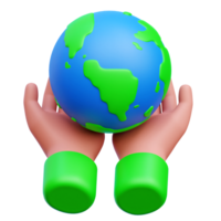 Save Earth 3d Icon Illustrations png