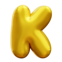 Alphabet K 3d Balloon png