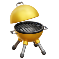 churrasco 3d ícone ilustrações png