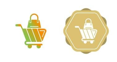 icono de vector de carrito de compras