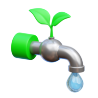 Save Water 3d Icon Illustrations png