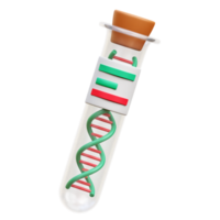 ADN tester 3d icône illustration png