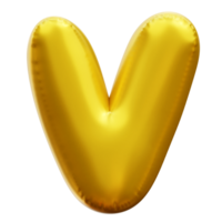 Alphabet V 3d Balloon png