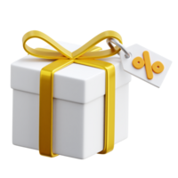 descuento regalo caja 3d icono ilustraciones png