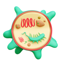 Bacteria 3d Icon Illustration png