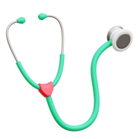 stéthoscope 3d icône illustration png