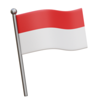 indonesien flagga 3d ikon illustrationer png