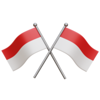 Indonésia bandeira 3d ícone ilustrações png