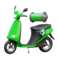 elektrisk motorcykel 3d ikon illustrationer png