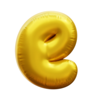 Alphabet E 3d Balloon png