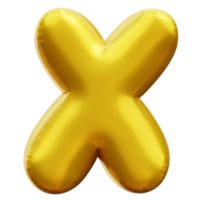 Alphabet x 3d Ballon png