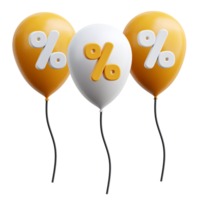 Balloon Discount 3d Icon Illustrations png