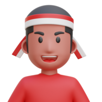 Mann mit Bandana 3d Symbol Abbildungen png