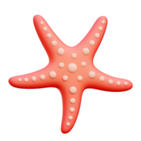 estrelas do mar 3d ícone ilustrações png