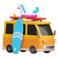 Summer vacation 3d Icon Illustrations png