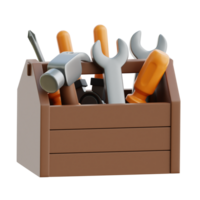 herramienta caja 3d icono ilustraciones png