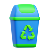 reciclar bin 3d ícone ilustrações png