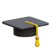 Graduation Hat 3d icon Illustration png