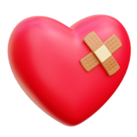 sanar corazón 3d icono ilustración png