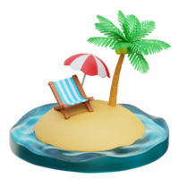 Tropical Island 3d Icon Illustrations png