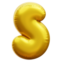 Alphabet S 3d Balloon png