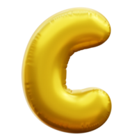 Alphabet C 3d Balloon png