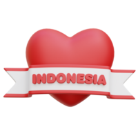 kärlek indonesien 3d ikon illustrationer png