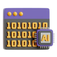 AI Algorithm 3d Icon Illustrations png