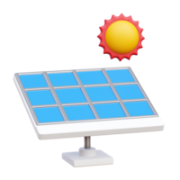 solar painel 3d ícone ilustrações png