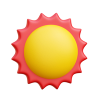 Sol 3d ícone ilustrações png