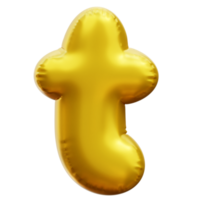 alphabet t 3d ballon png