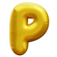 Alphabet p 3d Ballon png