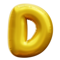 Alphabet D 3d Balloon png
