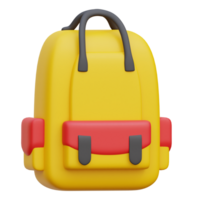 School Bag 3d icon Illustration png