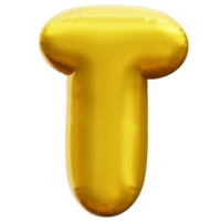 Alphabet t 3d Ballon png