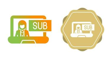 Subscriber Model Vector Icon