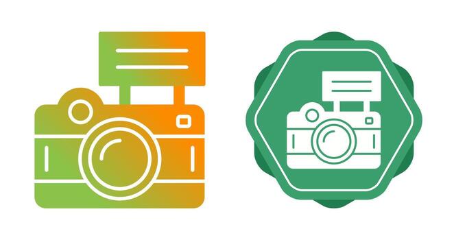 icono de vector de flash de cámara