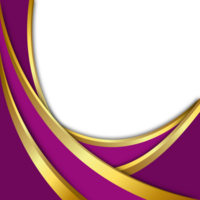 transparent luxury elegant gold purple border frame background png