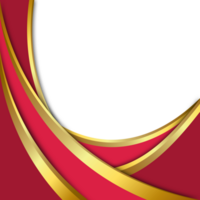 transparent luxury elegant red gold border frame background png