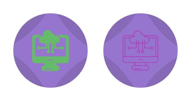 icono de vector de computación en la nube
