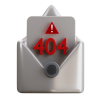 3d e-mail met onderhoud alarm icoon png