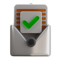 3d Document Verified Icon png