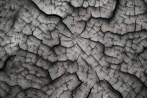 Detailed Texture of Tree Bark in Monochrome with an Organic Feel, Ideal for Environmental Campaigns AI Generative photo