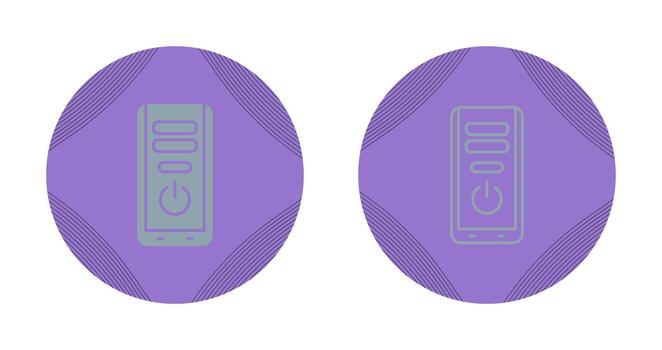 icono de vector de torre de computadora